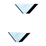 2 appliques de forme triangulaire