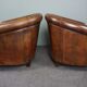 Set de 2 fauteuils club en cuir de mouton