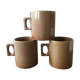 Lot of three cups or mugs stoneware of great fire of Brenne, France