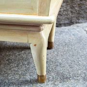 Sgabelli Art Deco in wood, ottone and pelle, Italia, anni '30, set of 2