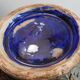 Pot vase terre cuite vernissée decor laiton