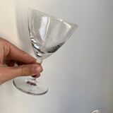 Set of 7 engraved wine glasses star model 50s