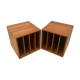 Vintage teak cubes for vinyl, Denmark C.1960