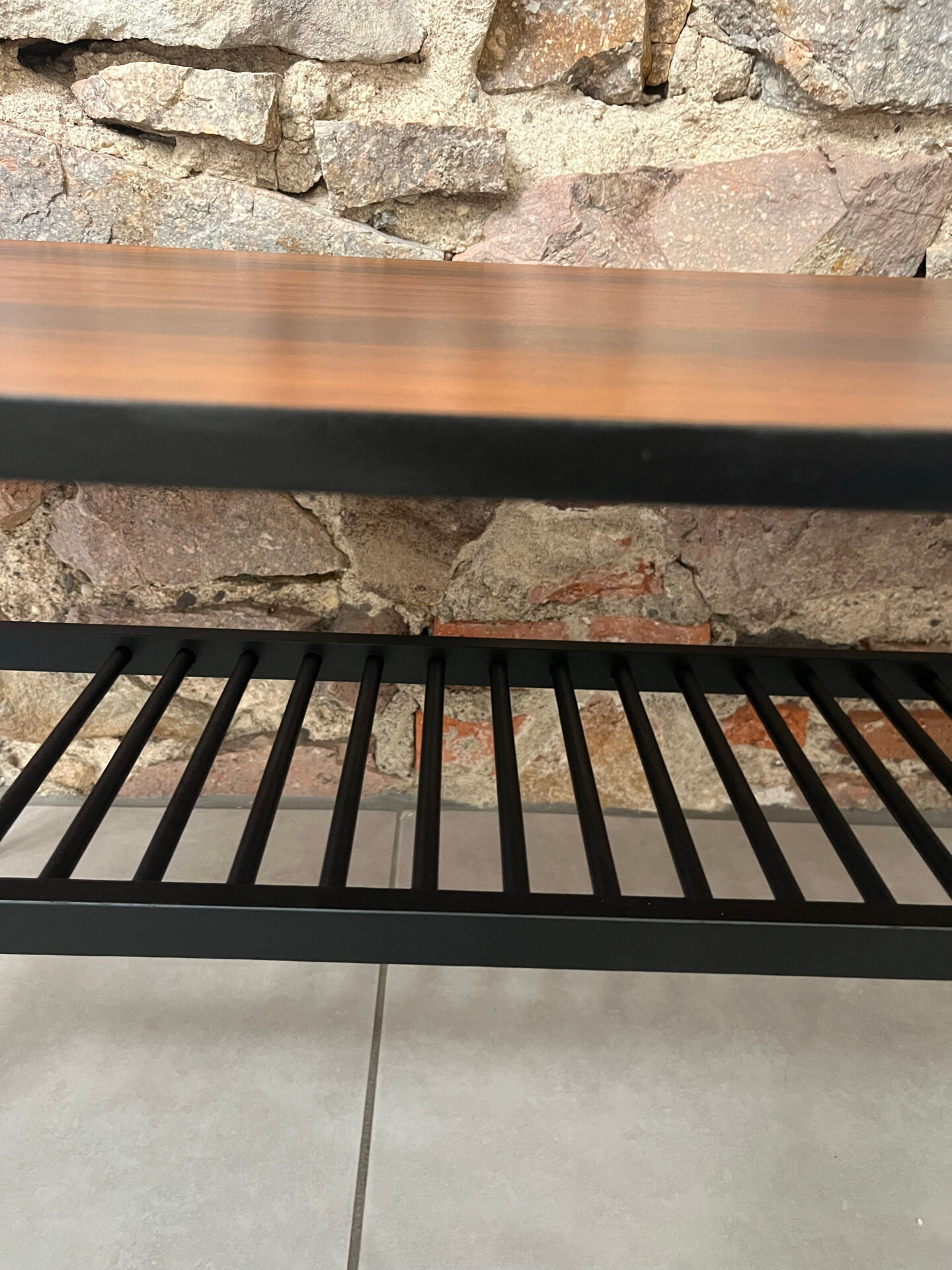 Scandinavian style coffee table with 2 levels from the 1960s.