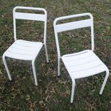 Duo of bistro style indus terrace chairs