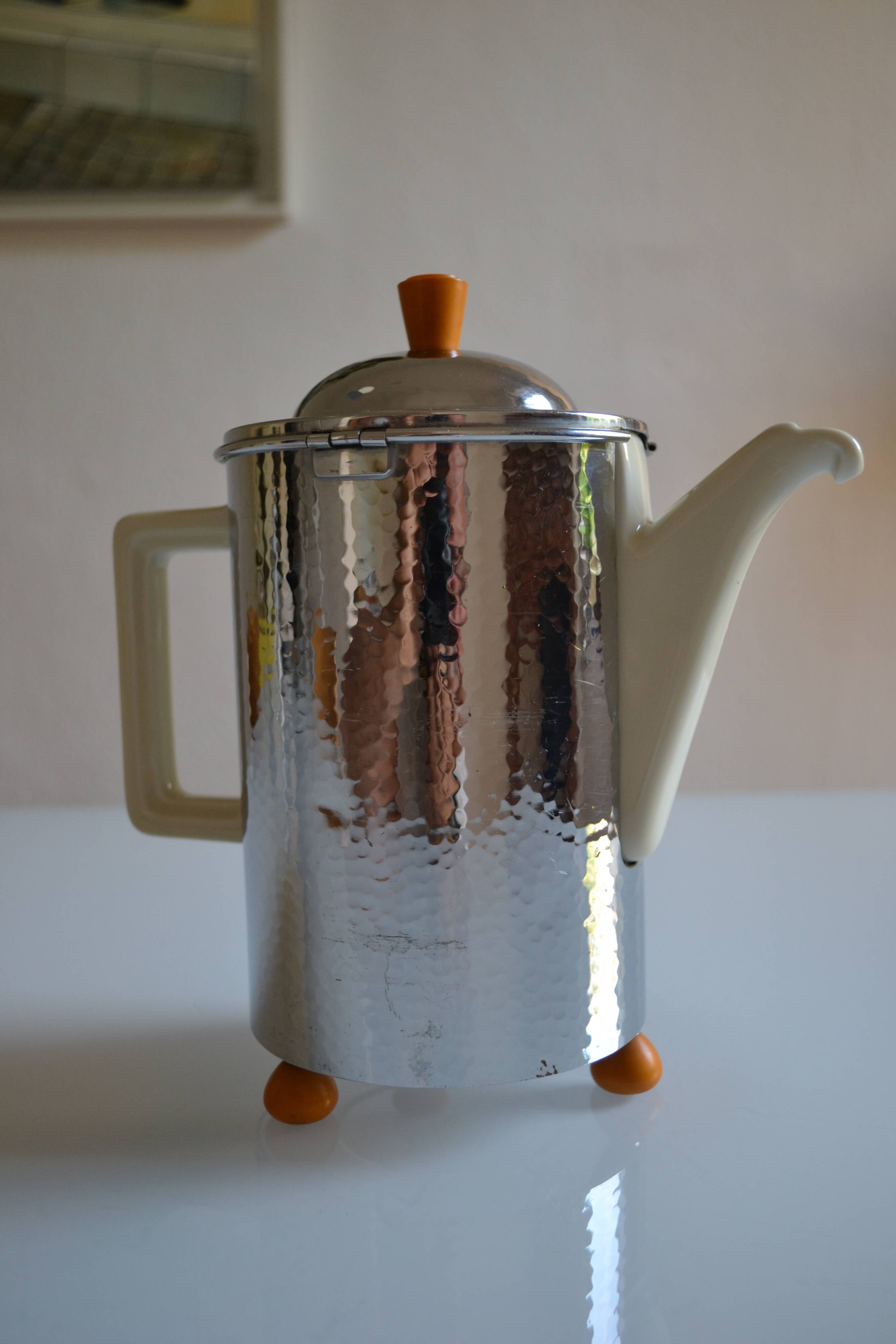 WMF Bauscher Weiden Germany 1930 Art Deco Bauhaus Teapot 1 liter