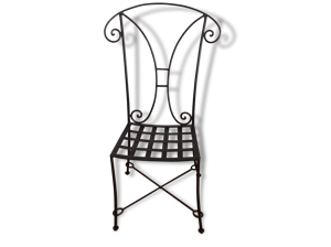 Chaise en fer forgé