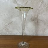Clear glass vase