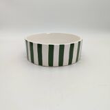 Large striped ceramic bowl in boho style
