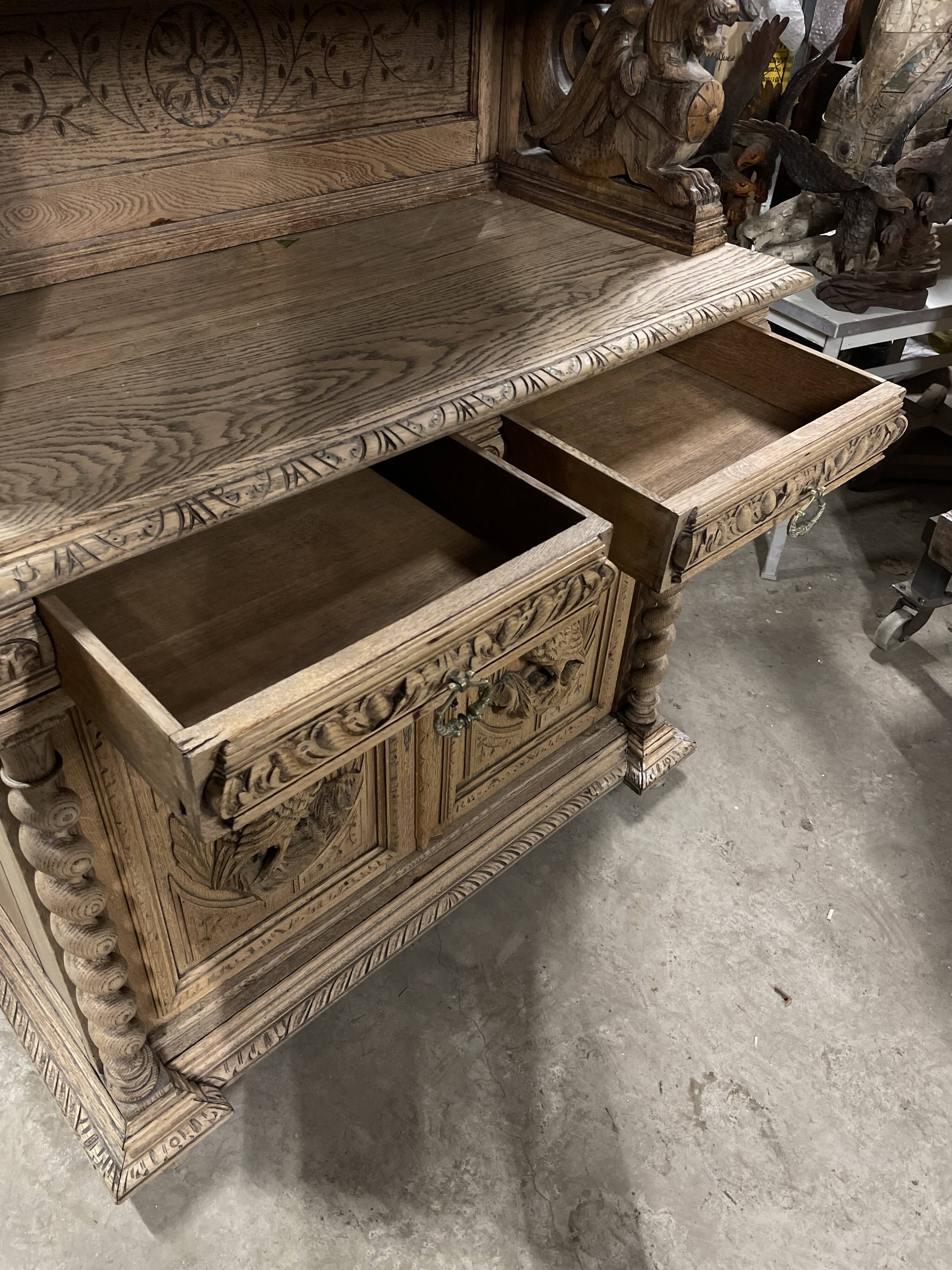 Hunting buffet with 2 bodies