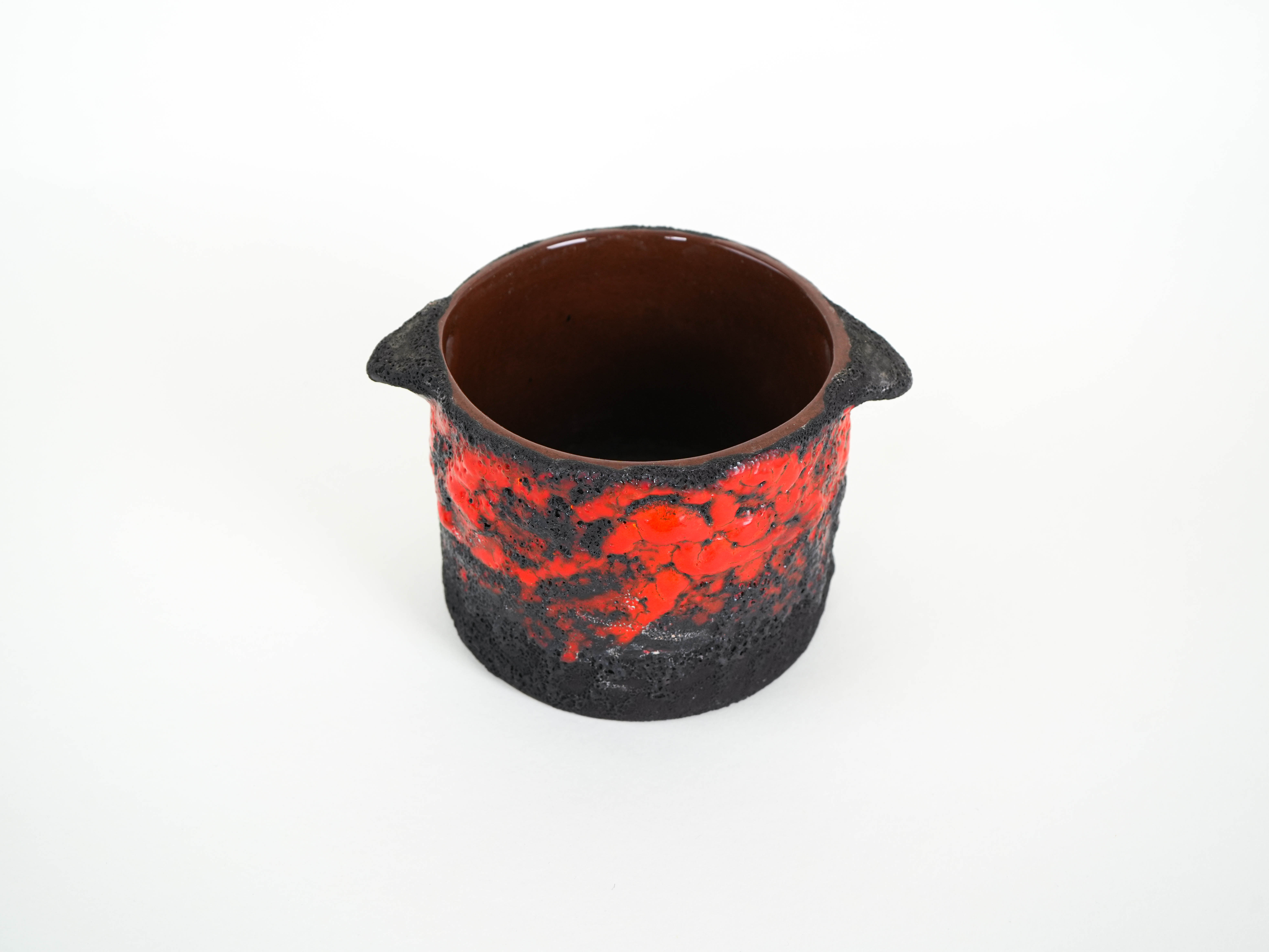 Ceramic vase, Fat Lava, German design, 1960s, made in Germany