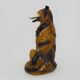 Life-size ceramic collie dog sculpture from the 1960s