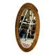 Miroir biseauté oval en bois, 93x54 cm
