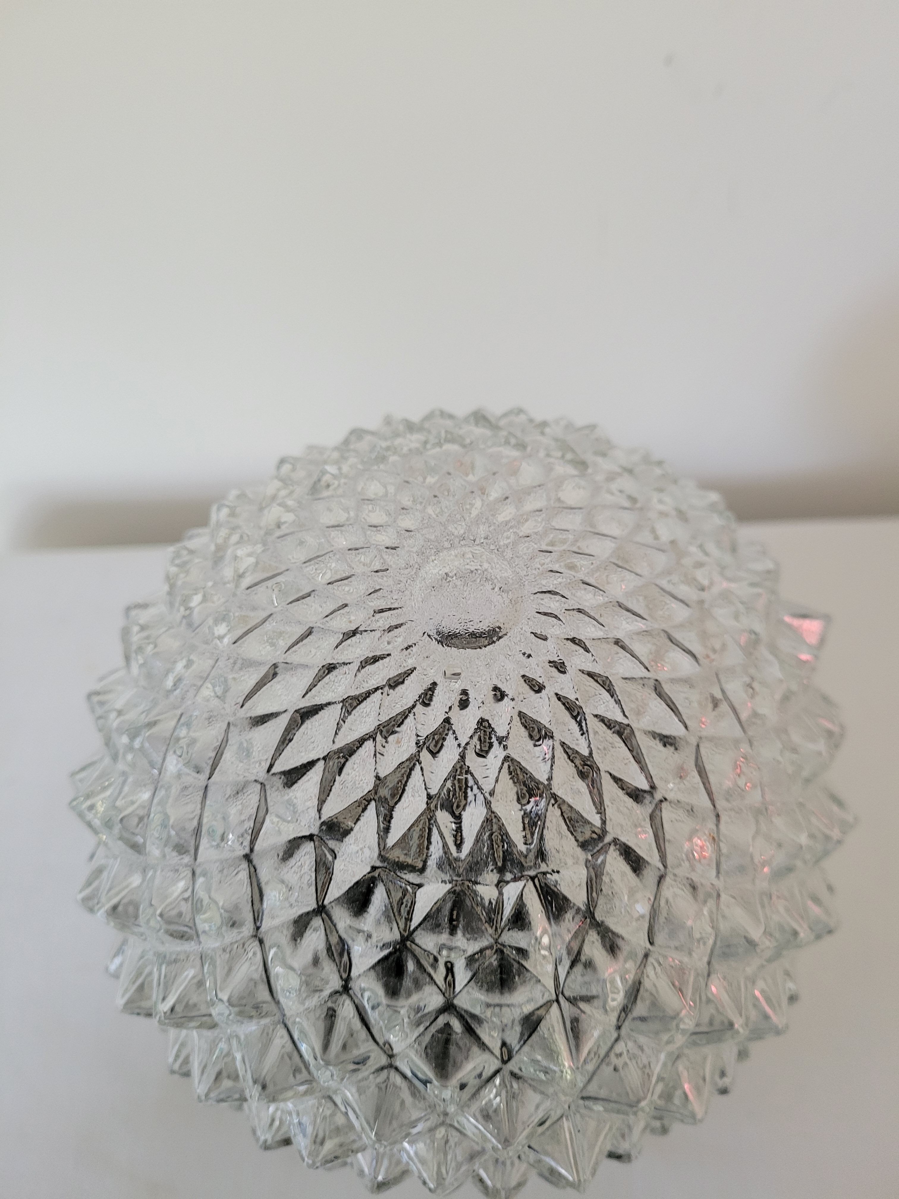 Glass ceiling lamp and bakelite RZB Leuchten