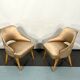 Italian Mid-Century bedroom chairs from 50s. Set of two