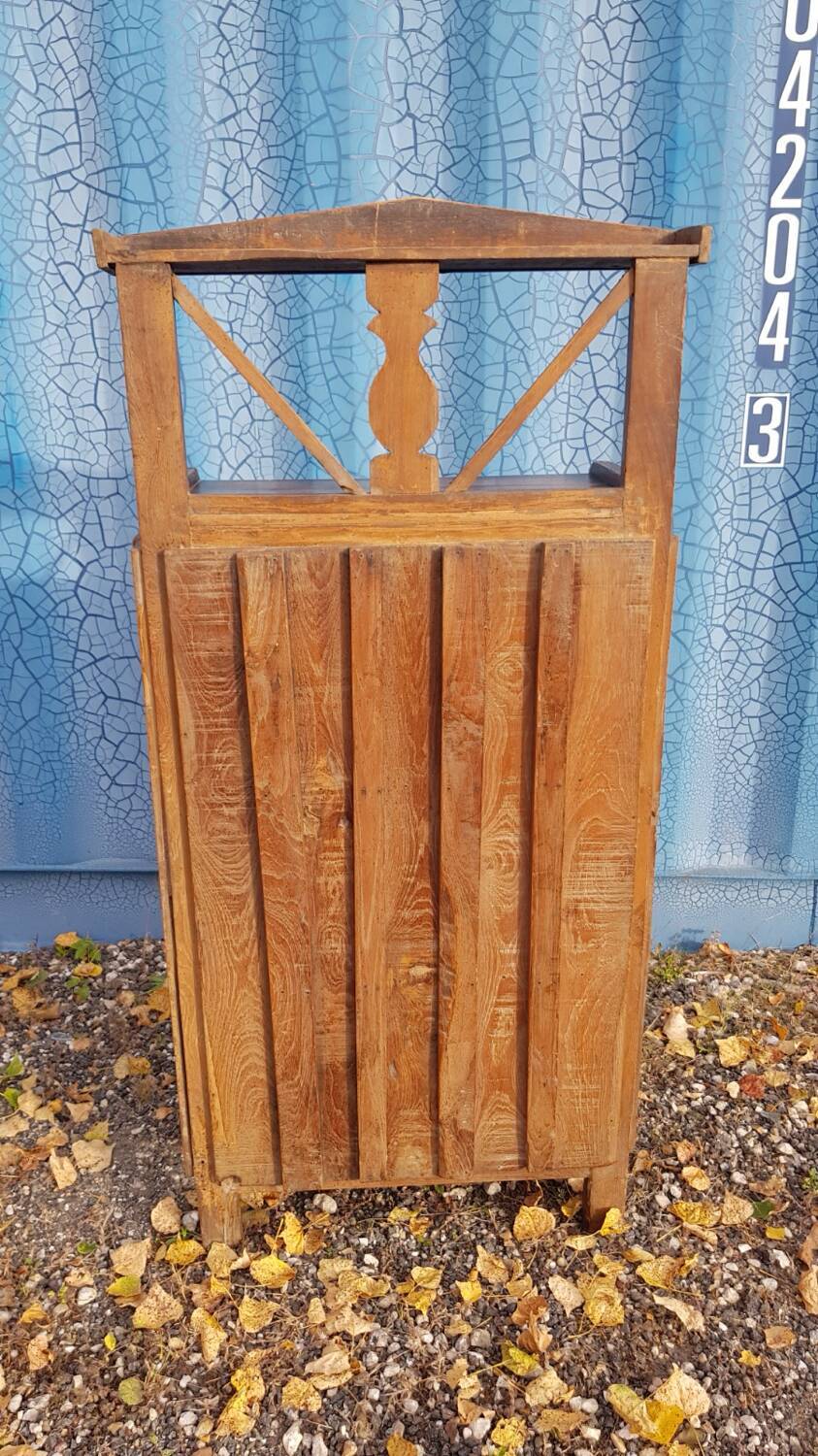 Glass side table in Burmese teak