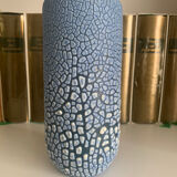 Vase craquelé roud blue