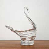 Vintage Glass Swan-Shaped Vase