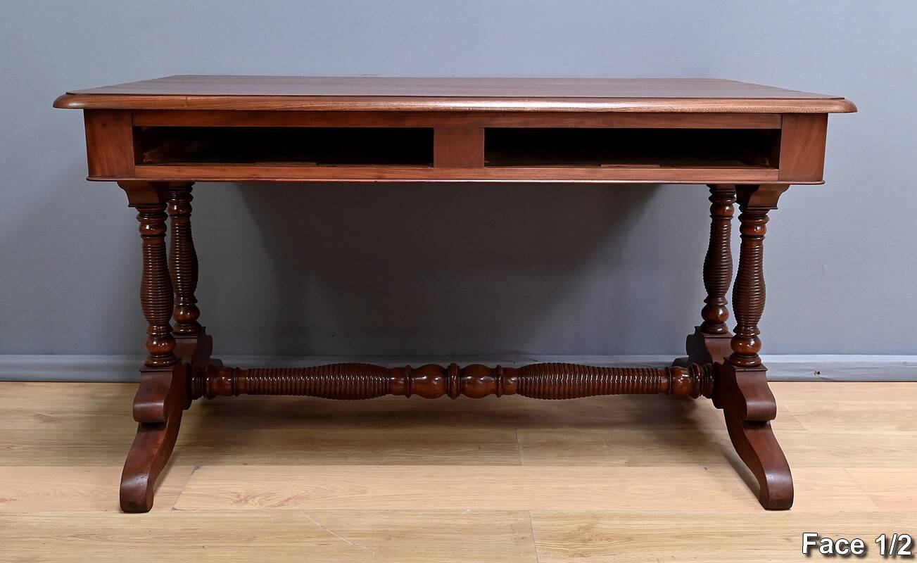 Mahogany Desk Table, Louis-Philippe period – 1st half of the 19th century