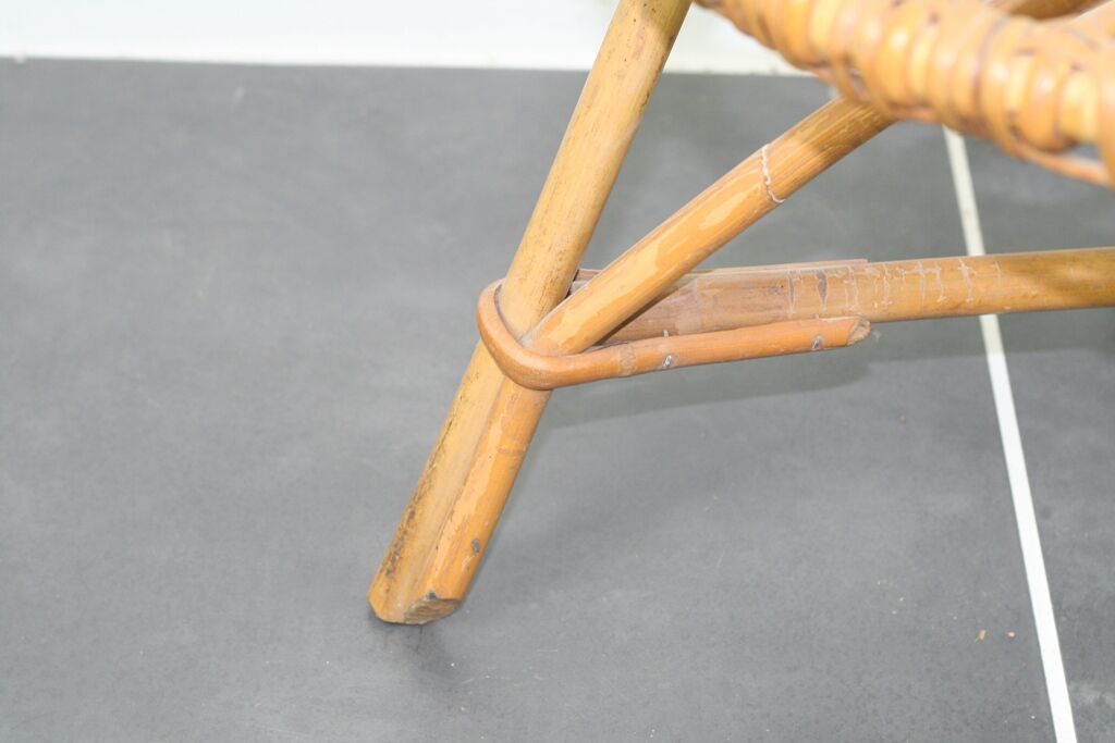 Vintage rattan basket chair