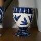 2 vintage Italian ceramic egg cups