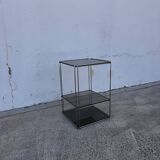 Max Sauze side table (Glass and Steel) Editions Isocèle