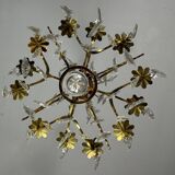 Louis XV style cage chandelier in gilded bronze decorated with tassels circa 1920