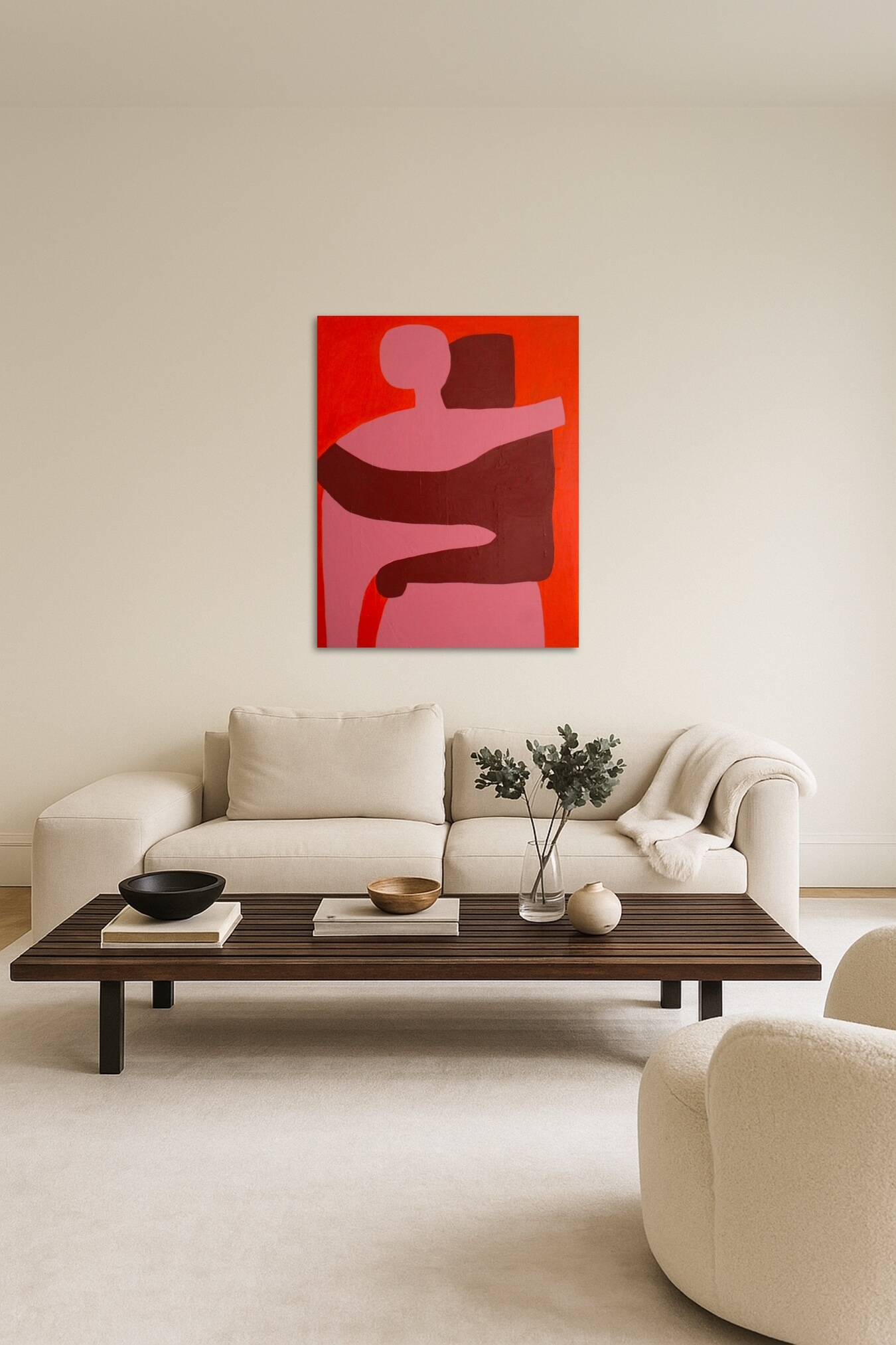 Painting on canvas "can i hold you" signed Bodasca