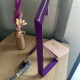 Agemob purple desk lamp in vintage Memphis style from the 80s and 90s.