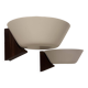 Paire d’applique vintage, bois Wengé et métal laqué blanc, Hagoort Pays Bas 1960