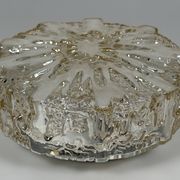 1960s 1970s Ceiling Lamp  Flush Mount in Glass & Metal Space Age Design