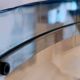 Desserte vintage chrome et verre 1970's