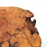 Brutalist tripod wooden side table, 1950s