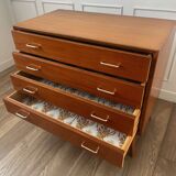 Vintage chest of drawers with compass feet