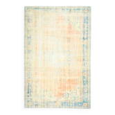 Tapis turc Oushak fait main en laine et coton orange des années 1970 193x302