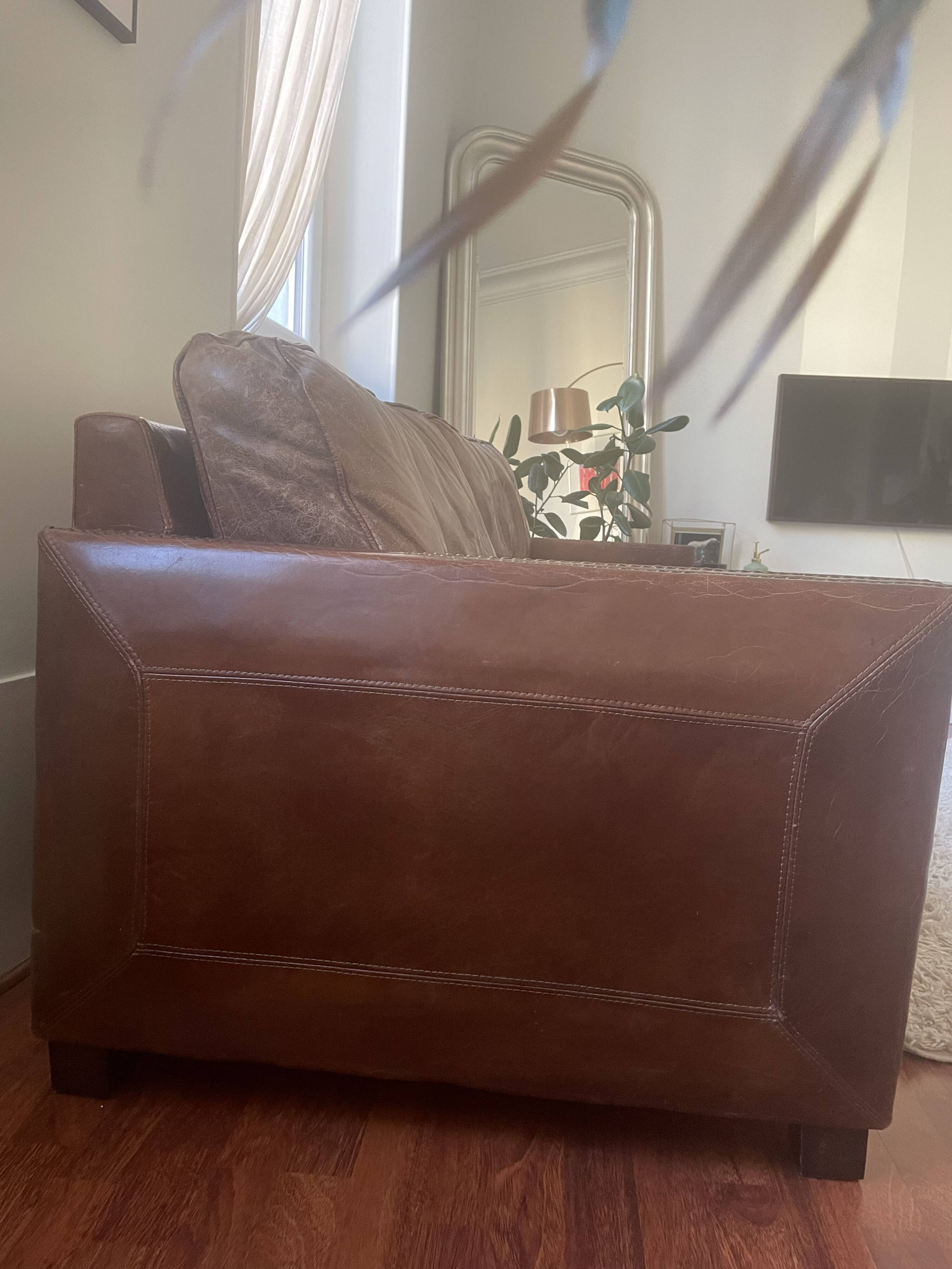 Boston 3 seater leather sofa