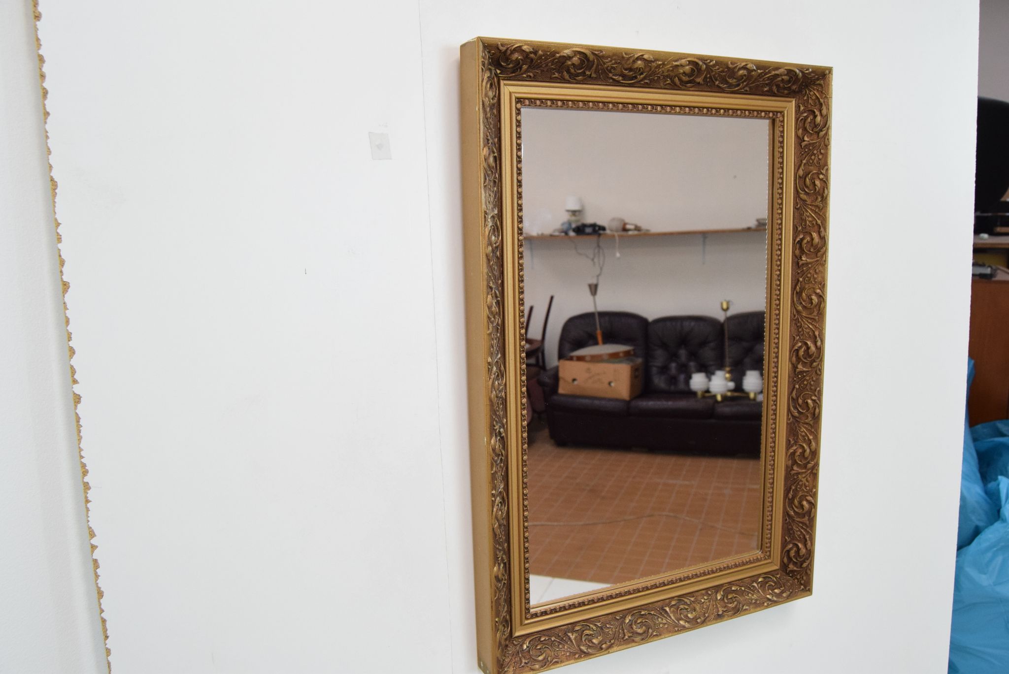 Miroir du milieu du siècle années 1960 53x36cm