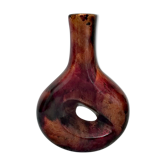 Enamelled and lacquered metal vase height