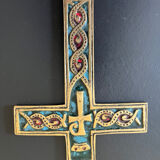Piechaud enamelled bronze cross