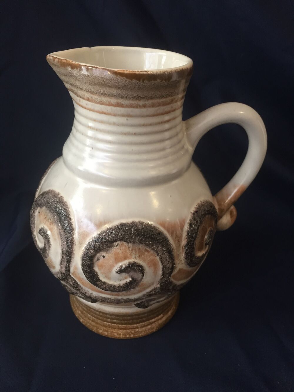 Ceramic jug or pitcher from the strehla fat lava workshops
