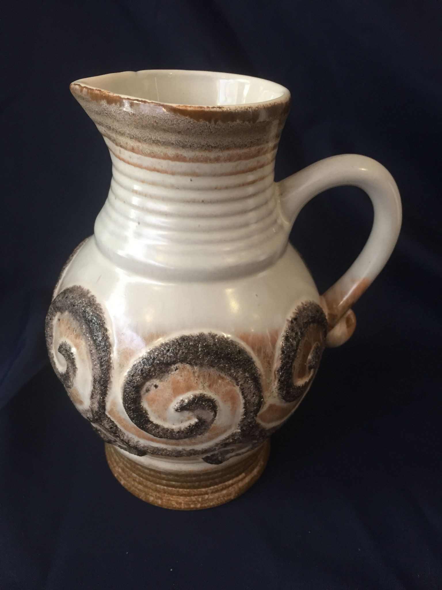 Ceramic jug or pitcher from the strehla fat lava workshops