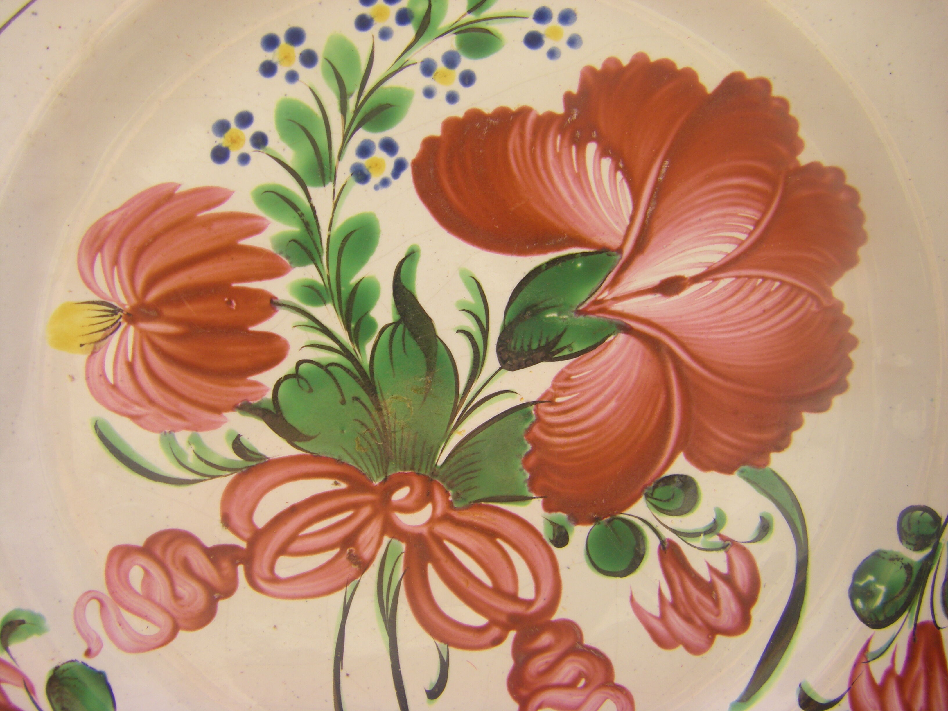 Oriental earthenware plate