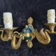 Rare wall sconce in bronze, Empire style, swan.