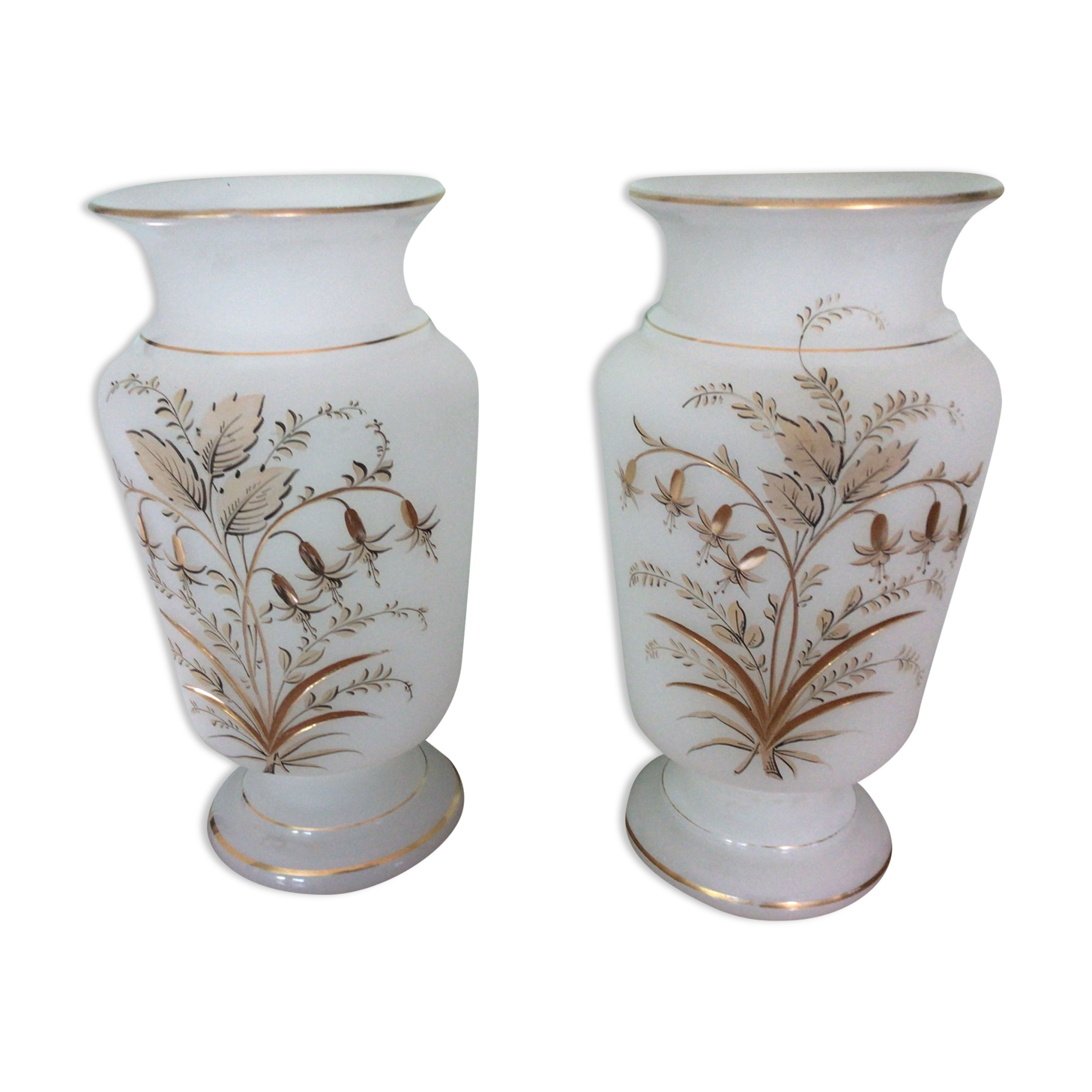 Pair of opaline vases