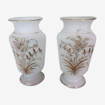 Pair of opaline vases