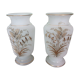 Paire vases opaline