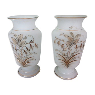 Pair of opaline vases