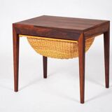 Sewing Table in Rosewood by Severin Hansen for Haslev Furniture Carpentry, 1950s