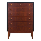 Teak chest of drawers, Danish design, 1960s, designer: Kai Kristiansen, man
