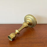 Vintage baluster-shaped antique brass candlestick